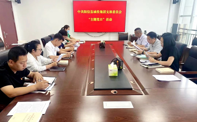 黨建引領(lǐng) 【筑牢思想防線 維護(hù)國(guó)家政治安全】陽(yáng)信縣城投集團(tuán)組織召開(kāi)主題黨日活動(dòng)